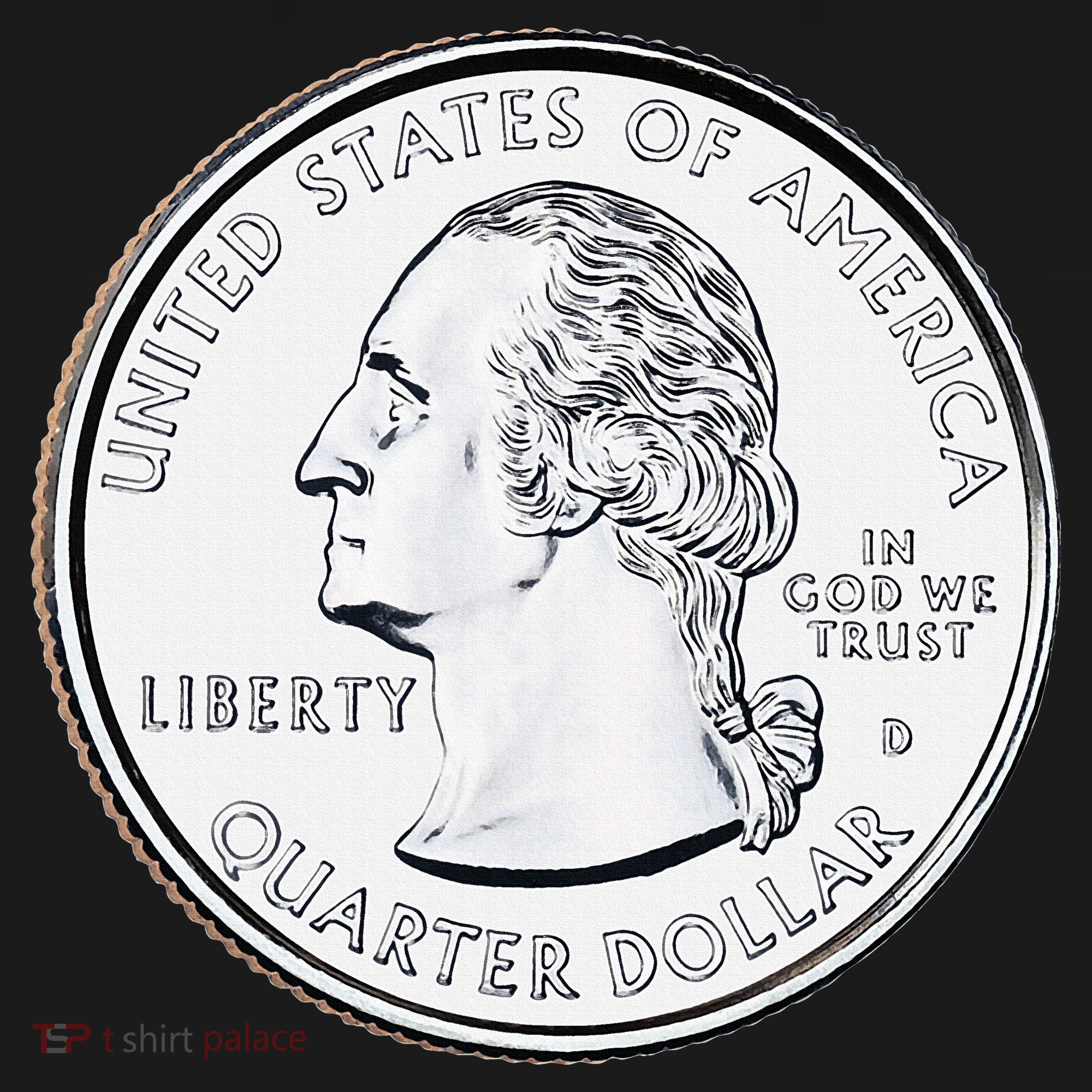 Usa Quarter Dollar 25 Cents America United States T-Shirt