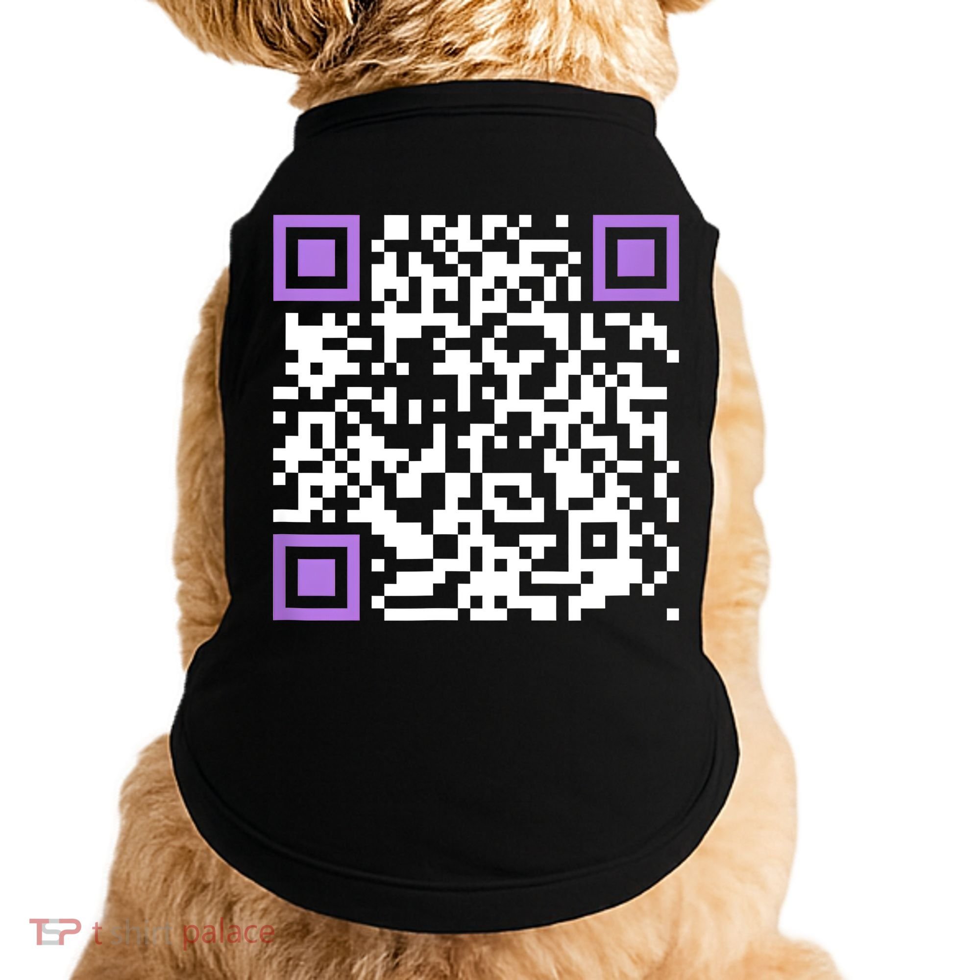 Unique Qrcode With Humorous Hidden Message Doggie Tank