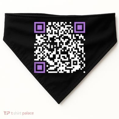 Unique Qrcode With Humorous Hidden Message USA-Made Doggie Bandana
