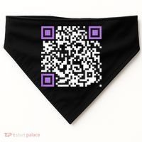 Unique Qrcode With Humorous Hidden Message USA-Made Doggie Bandana thumb 0