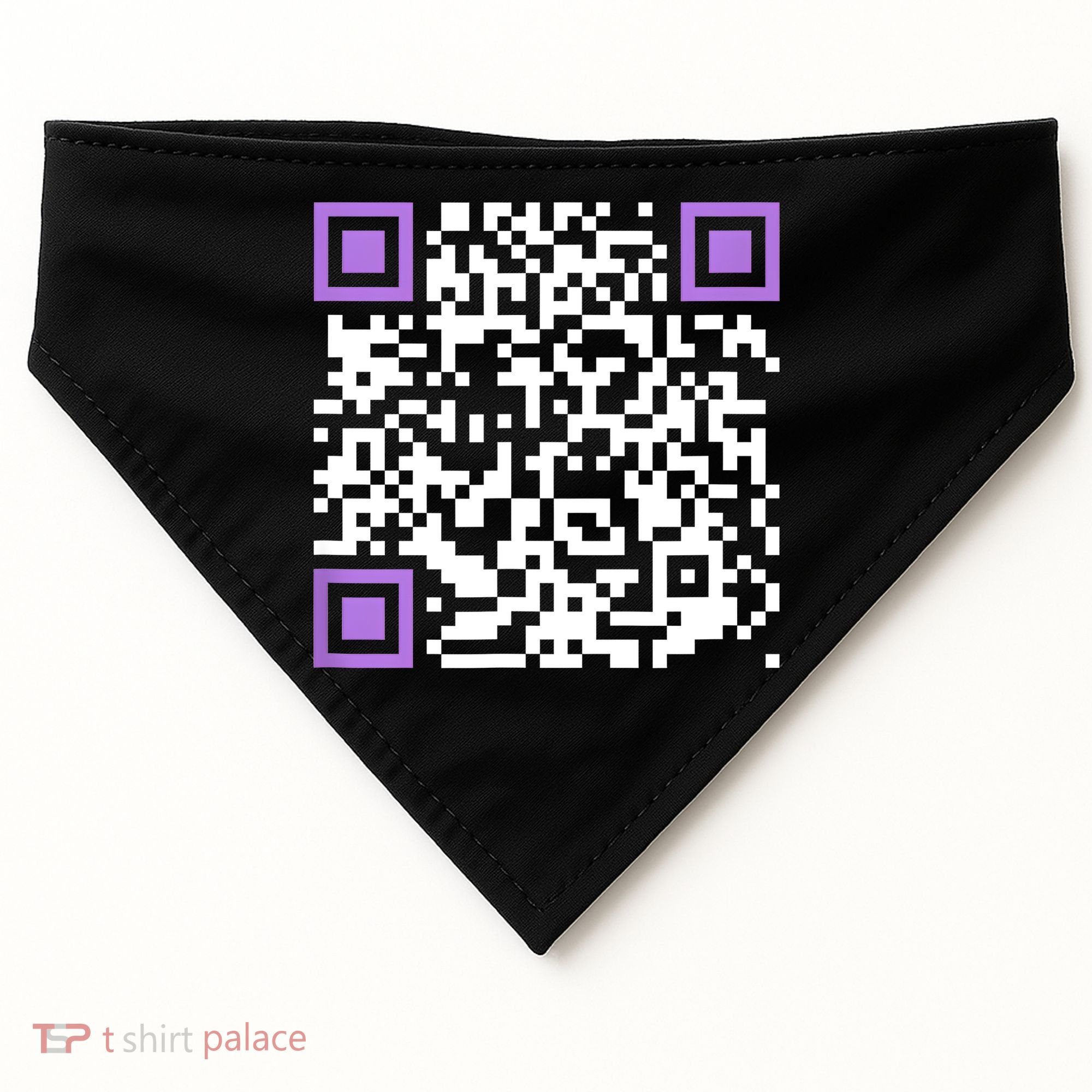 Unique Qrcode With Humorous Hidden Message USA-Made Doggie Bandana