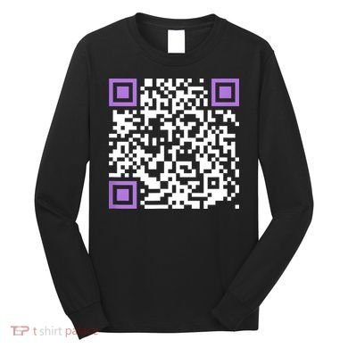 Unique Qrcode With Humorous Hidden Message Long Sleeve Shirt