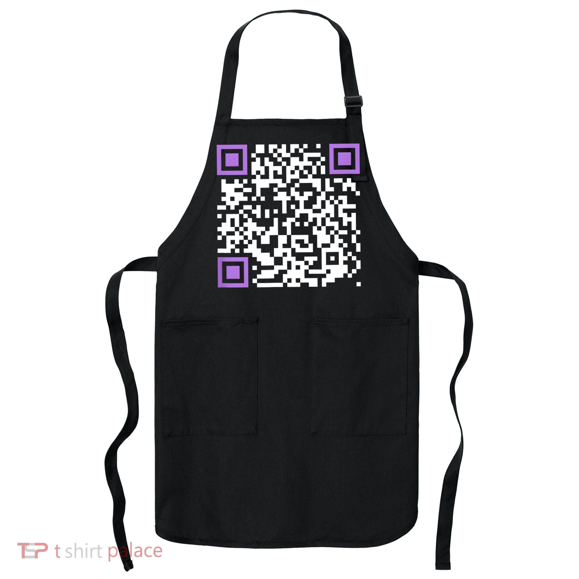 Unique Qrcode With Humorous Hidden Message Apron