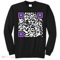 Unique Qrcode With Humorous Hidden Message Sweatshirt thumb 0