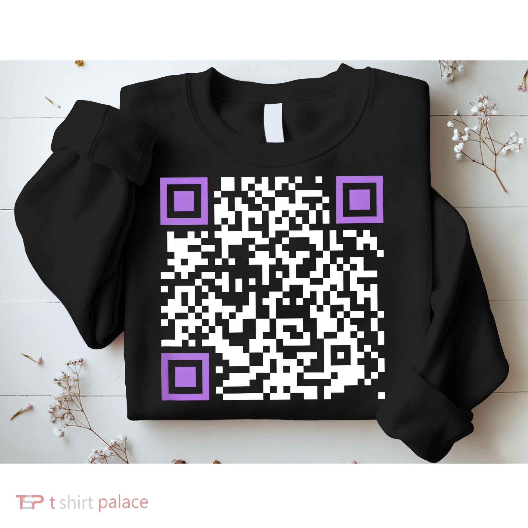 Unique Qrcode With Humorous Hidden Message Sweatshirt
