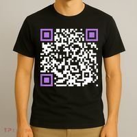 Unique Qrcode With Humorous Hidden Message T-Shirt thumb 3