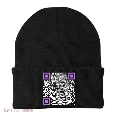 Unique Qrcode With Humorous Hidden Message Beanie