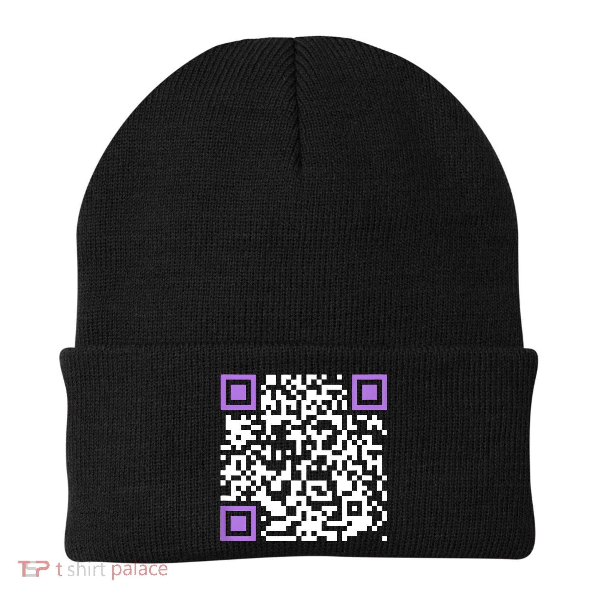 Unique Qrcode With Humorous Hidden Message Beanie