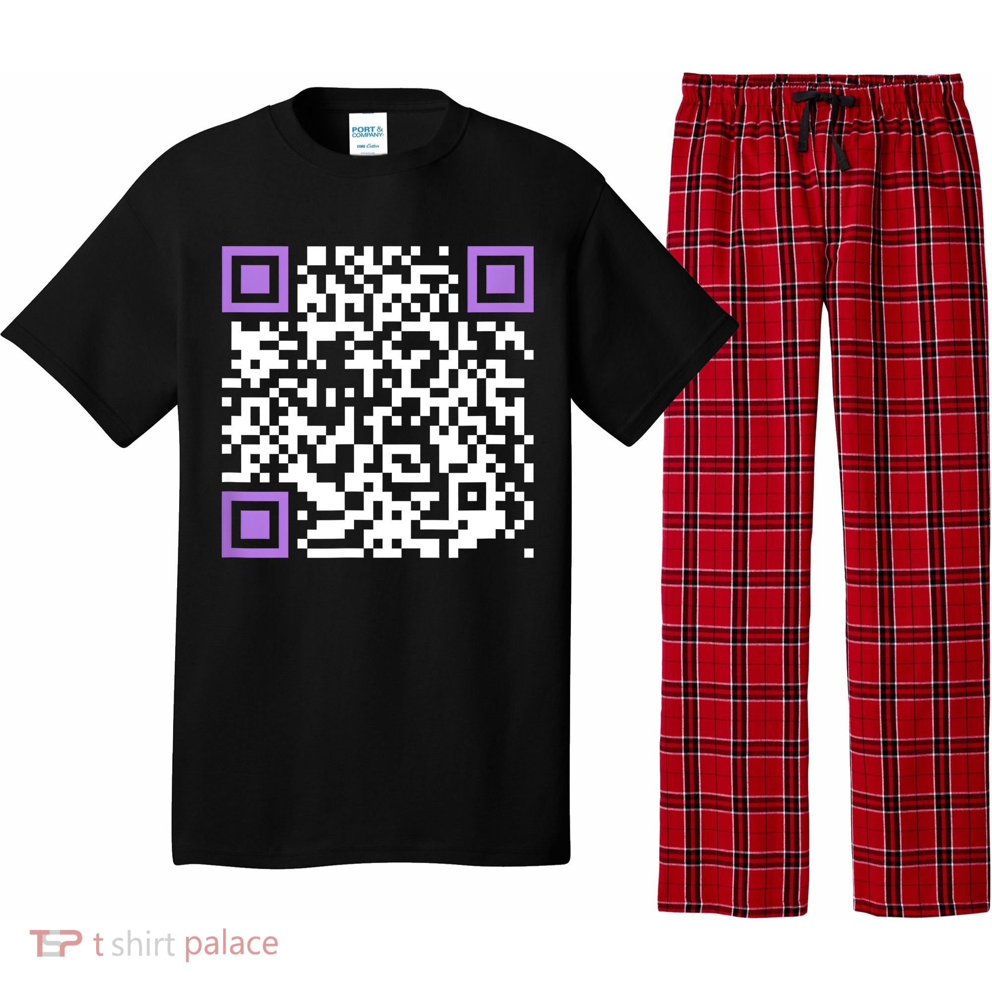Unique Qrcode With Humorous Hidden Message Pajama Set
