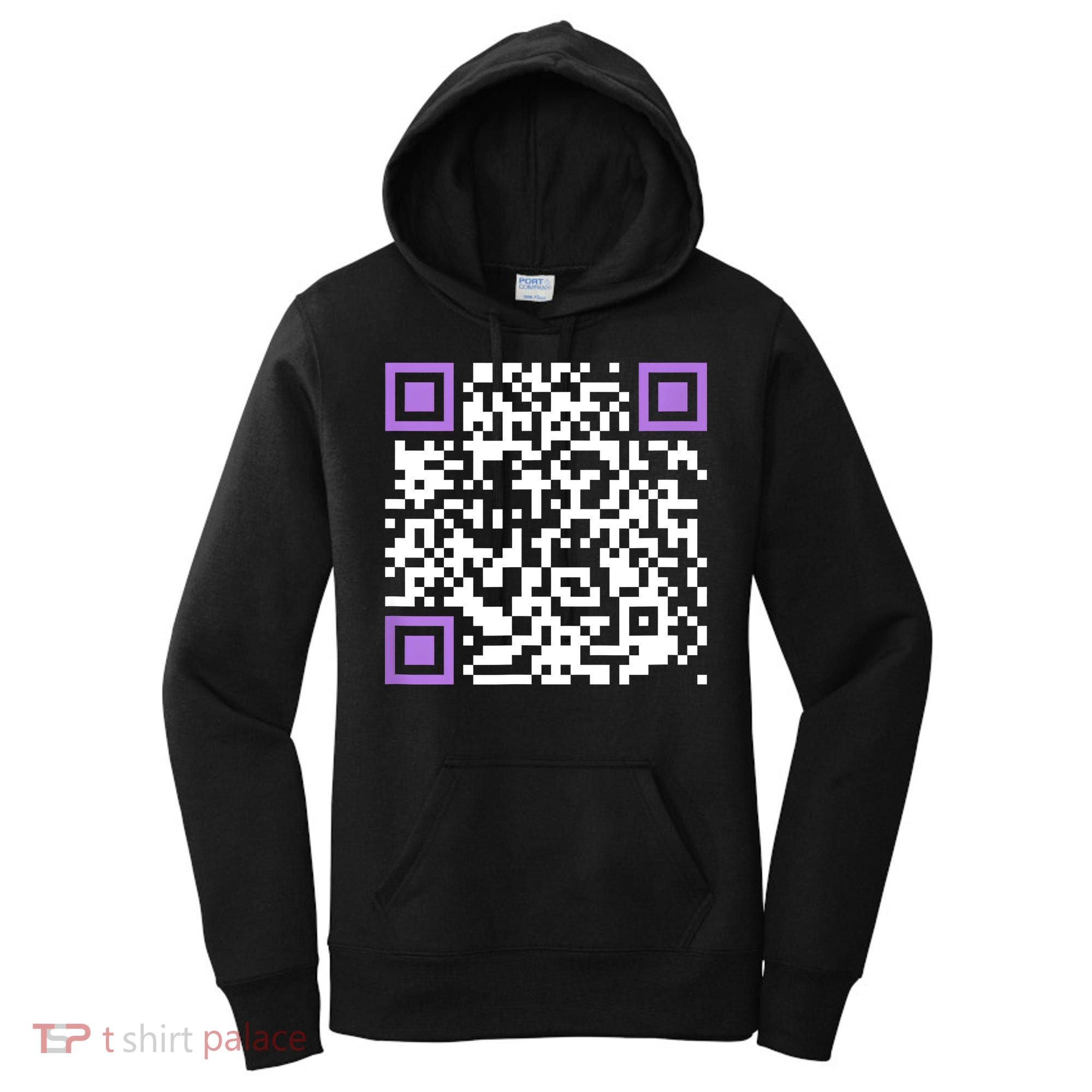 Unique Qrcode With Humorous Hidden Message Women's Hoodie