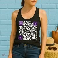Unique Qrcode With Humorous Hidden Message Women's Tank Top thumb 2