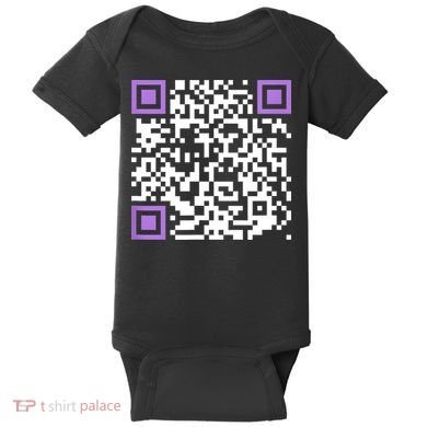 Unique Qrcode With Humorous Hidden Message Baby Bodysuit