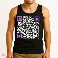 Unique Qrcode With Humorous Hidden Message Tank Top thumb 3