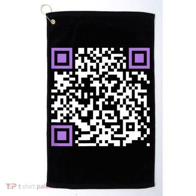 Unique Qrcode With Humorous Hidden Message Golf Towel