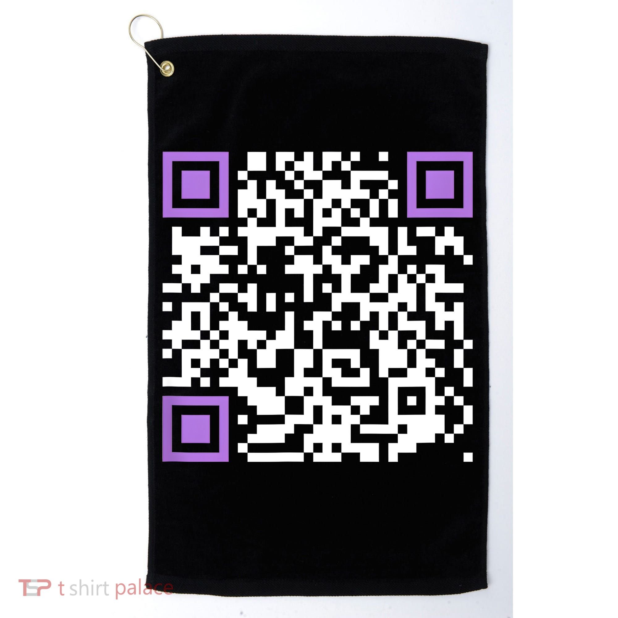 Unique Qrcode With Humorous Hidden Message Golf Towel