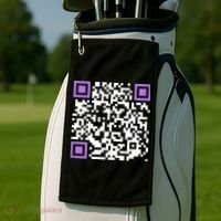 Unique Qrcode With Humorous Hidden Message Golf Towel thumb 2