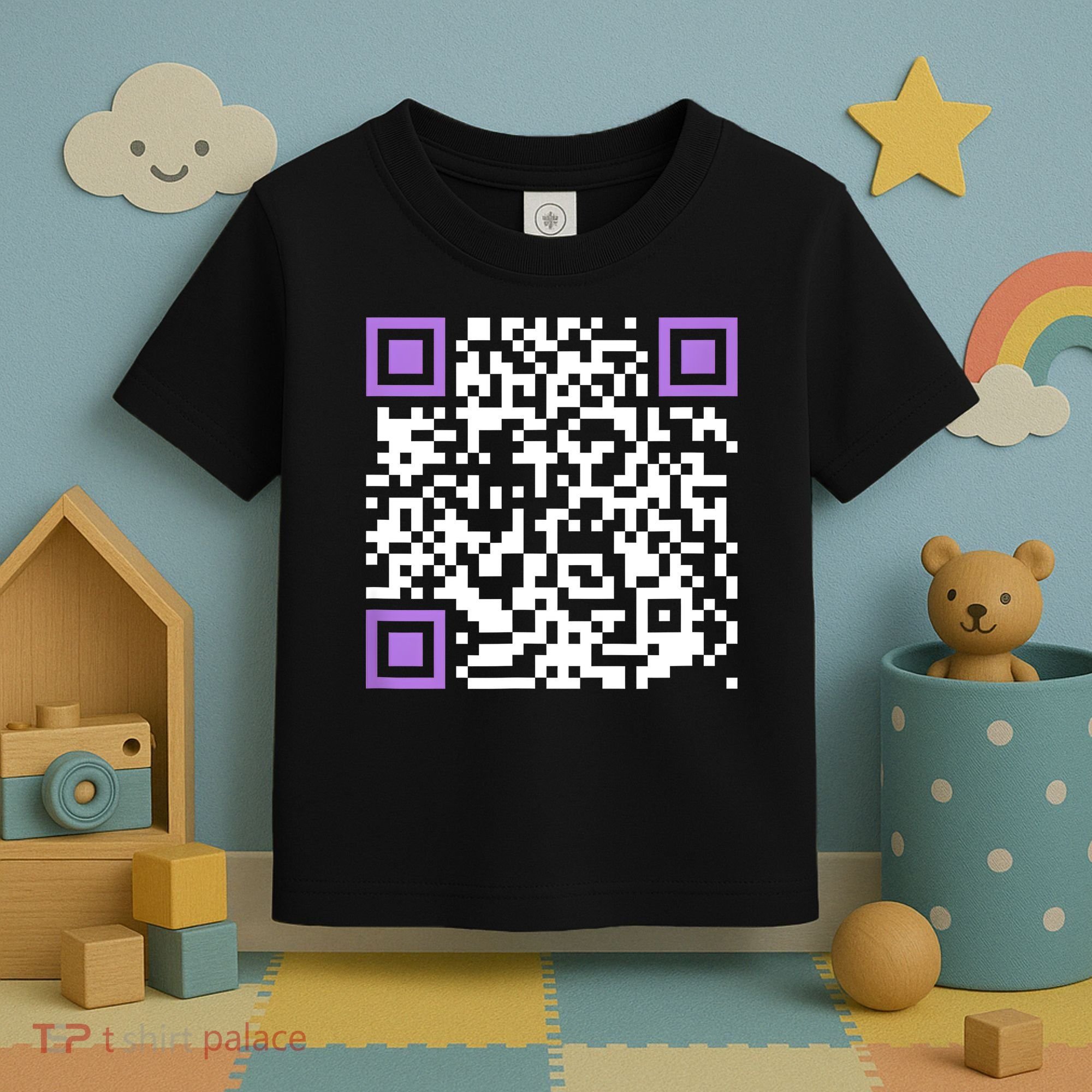 Unique Qrcode With Humorous Hidden Message Toddler T-Shirt