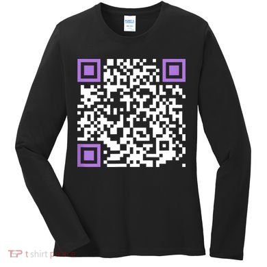 Unique Qrcode With Humorous Hidden Message Women's Long Sleeve Shirt