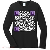 Unique Qrcode With Humorous Hidden Message Women's Long Sleeve Shirt thumb 0
