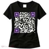Unique Qrcode With Humorous Hidden Message Women's T-Shirt thumb 0