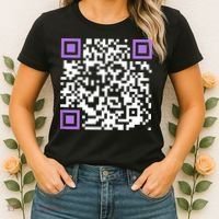 Unique Qrcode With Humorous Hidden Message Women's T-Shirt thumb 2