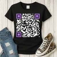 Unique Qrcode With Humorous Hidden Message Women's T-Shirt thumb 3