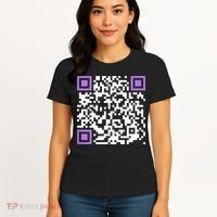 Unique Qrcode With Humorous Hidden Message Women's T-Shirt thumb 4