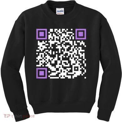 Unique Qrcode With Humorous Hidden Message Kids Sweatshirt