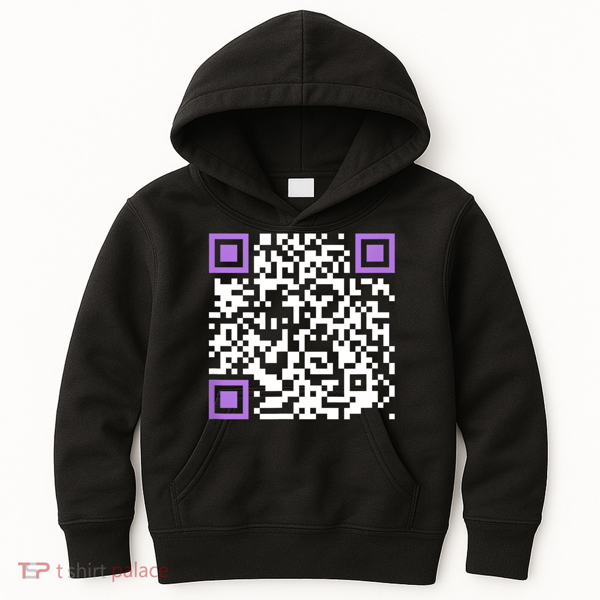 Unique Qrcode With Humorous Hidden Message Kids Hoodie