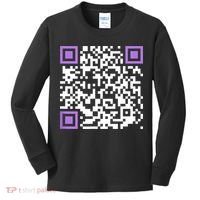 Unique Qrcode With Humorous Hidden Message Kids Long Sleeve Shirt thumb 0