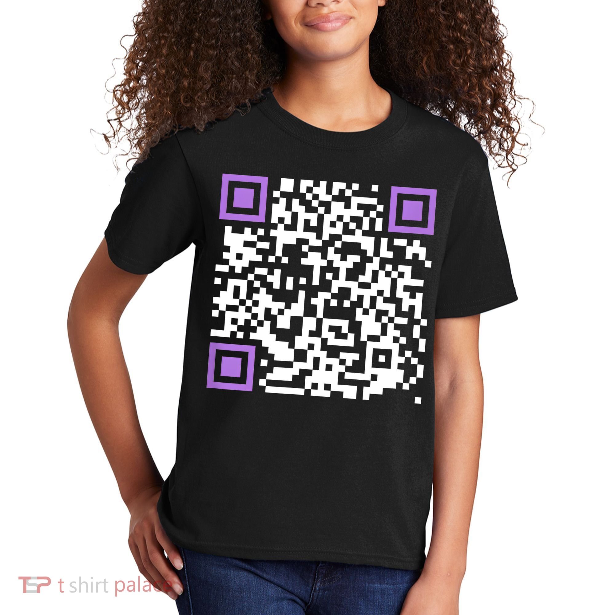 Unique Qrcode With Humorous Hidden Message Kids T-Shirt