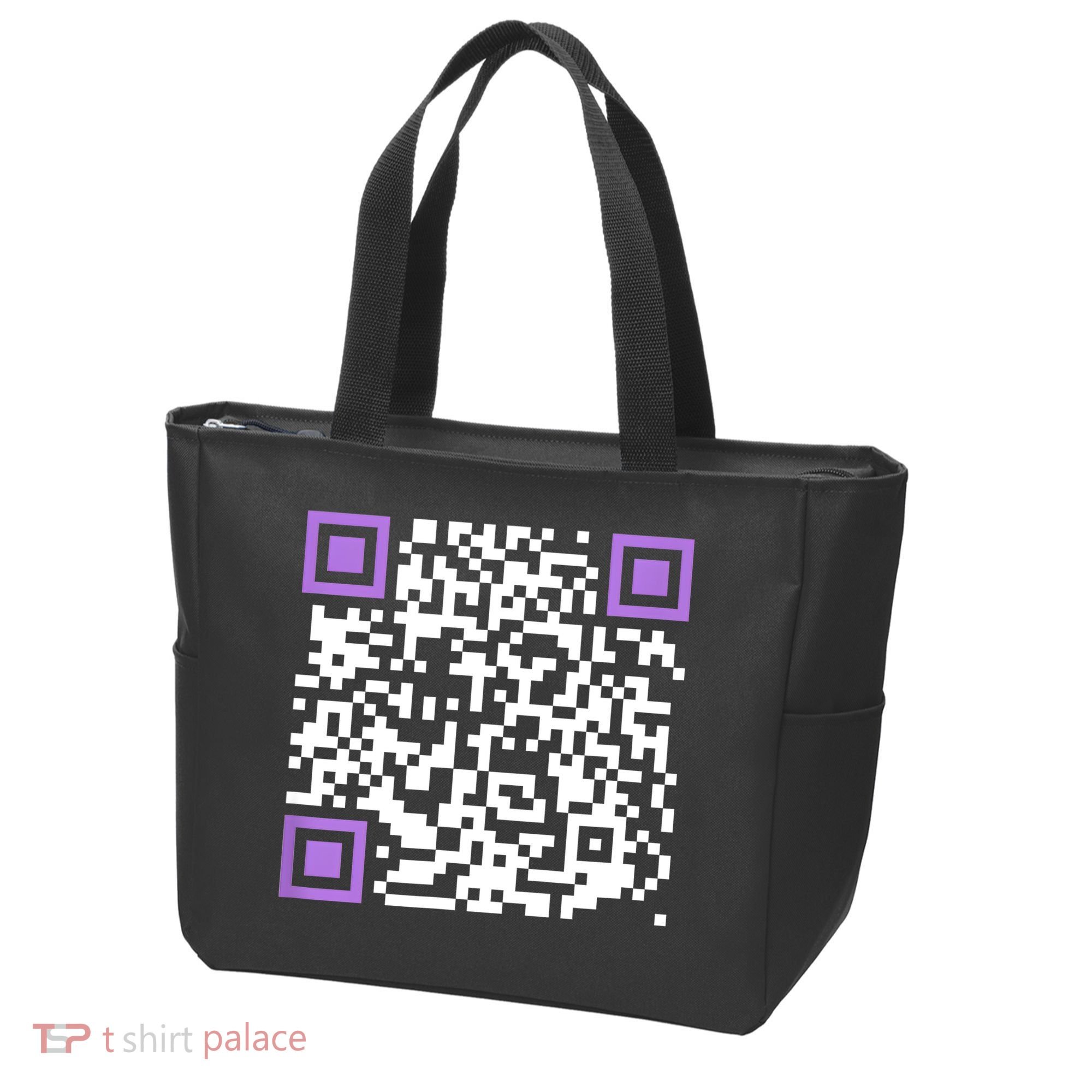 Unique Qrcode With Humorous Hidden Message Tote Bag