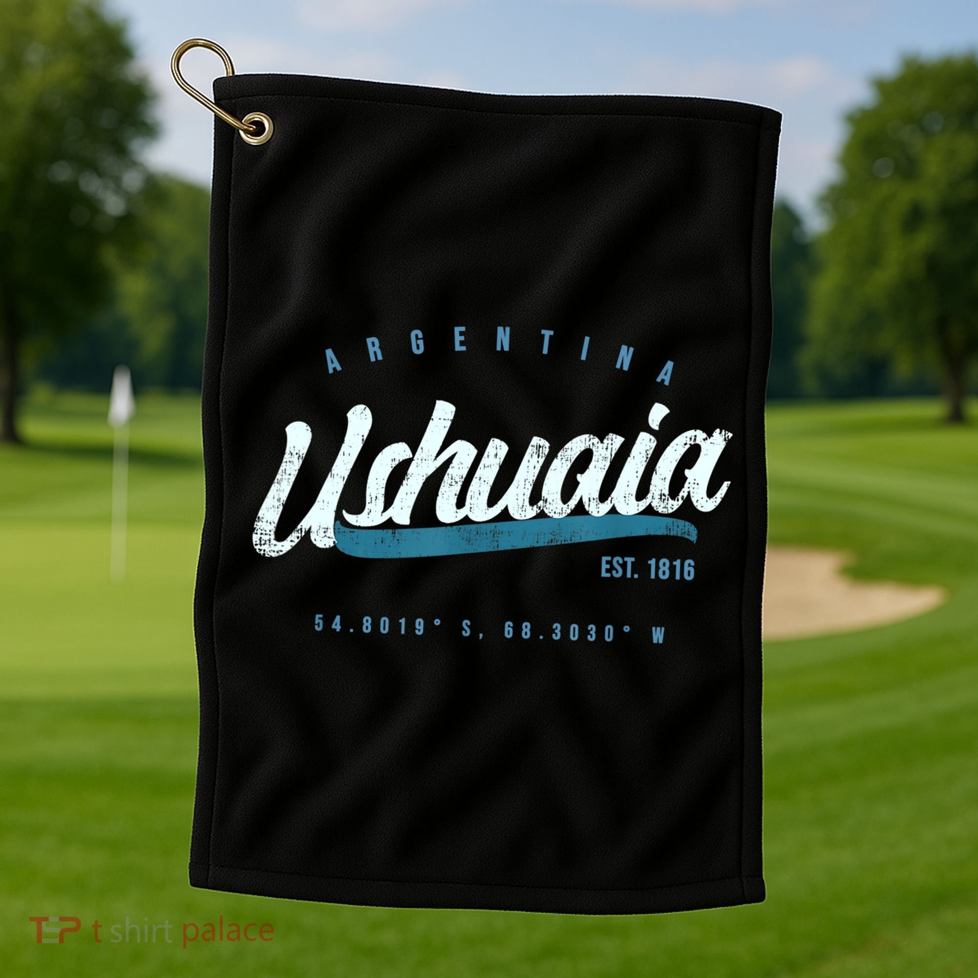 Ushuaia Retro Argentina Meaningful Gift Golf Towel
