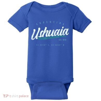 Ushuaia Retro Argentina Meaningful Gift Baby Bodysuit