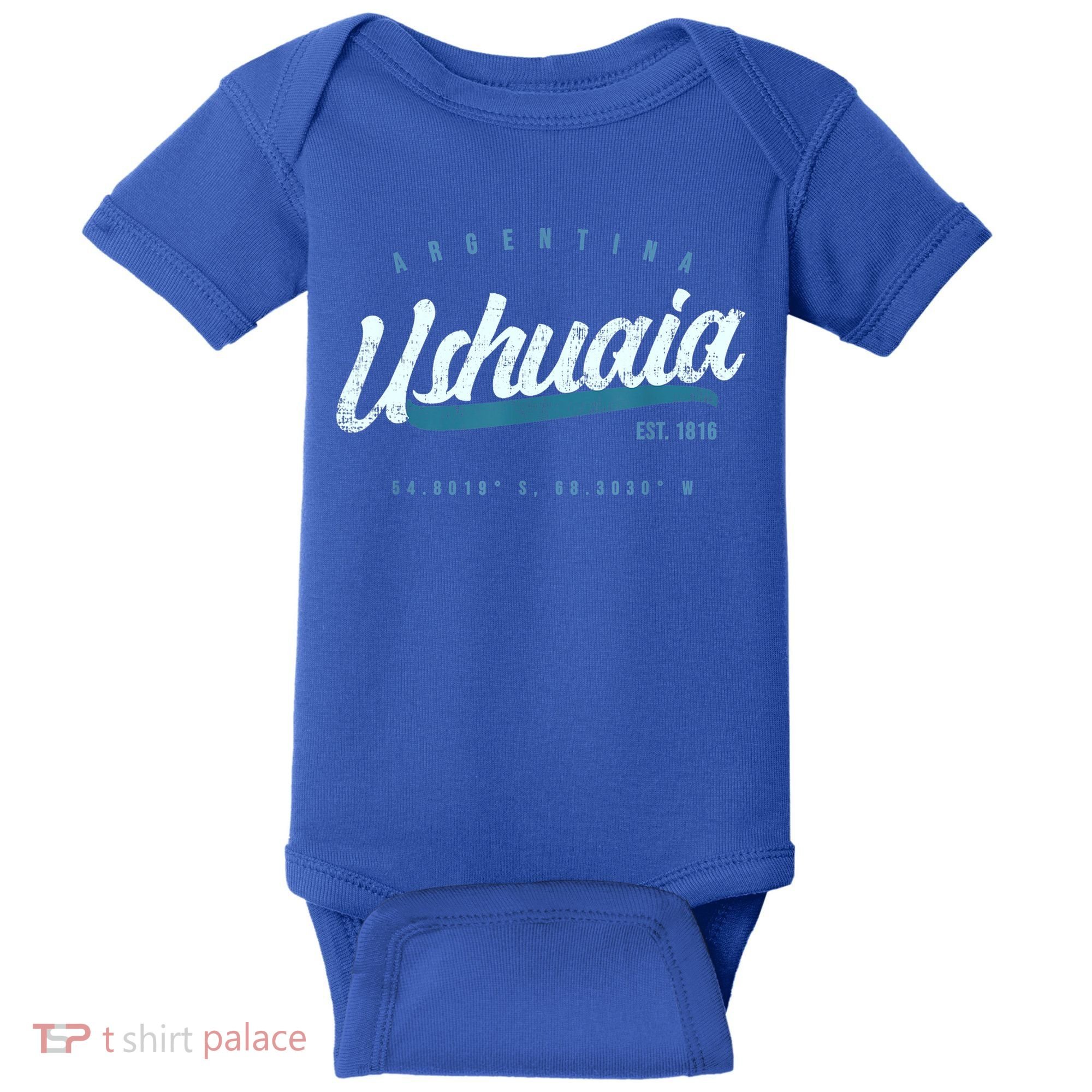 Ushuaia Retro Argentina Meaningful Gift Baby Bodysuit