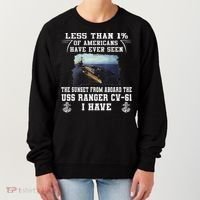 Uss Ranger Cv 61 Aircraft Carrier Black Women's Sweatshirt thumb 0