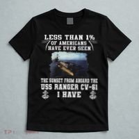 Uss Ranger Cv 61 Aircraft Carrier Black T-Shirt thumb 5
