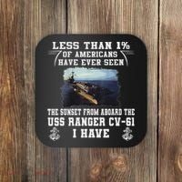 Uss Ranger Cv 61 Aircraft Carrier Black Coaster thumb 0