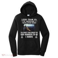 Uss Ranger Cv 61 Aircraft Carrier Black Women's Hoodie thumb 0