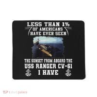 Uss Ranger Cv 61 Aircraft Carrier Black Mousepad thumb 0