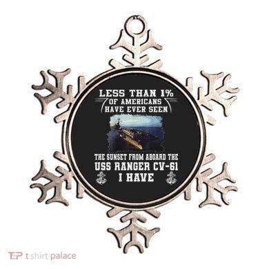 Uss Ranger Cv 61 Aircraft Carrier Black Ornament
