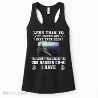Uss Ranger Cv 61 Aircraft Carrier Black Women's Tank Top thumb 0