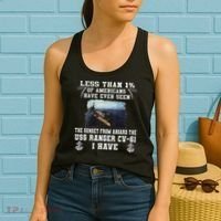 Uss Ranger Cv 61 Aircraft Carrier Black Women's Tank Top thumb 2
