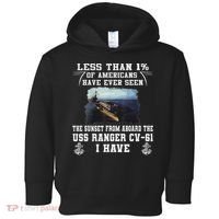 Uss Ranger Cv 61 Aircraft Carrier Black Toddler Hoodie thumb 0