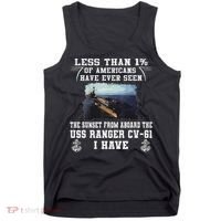 Uss Ranger Cv 61 Aircraft Carrier Black Tank Top thumb 0
