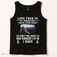 Uss Ranger Cv 61 Aircraft Carrier Black Tank Top thumb 2