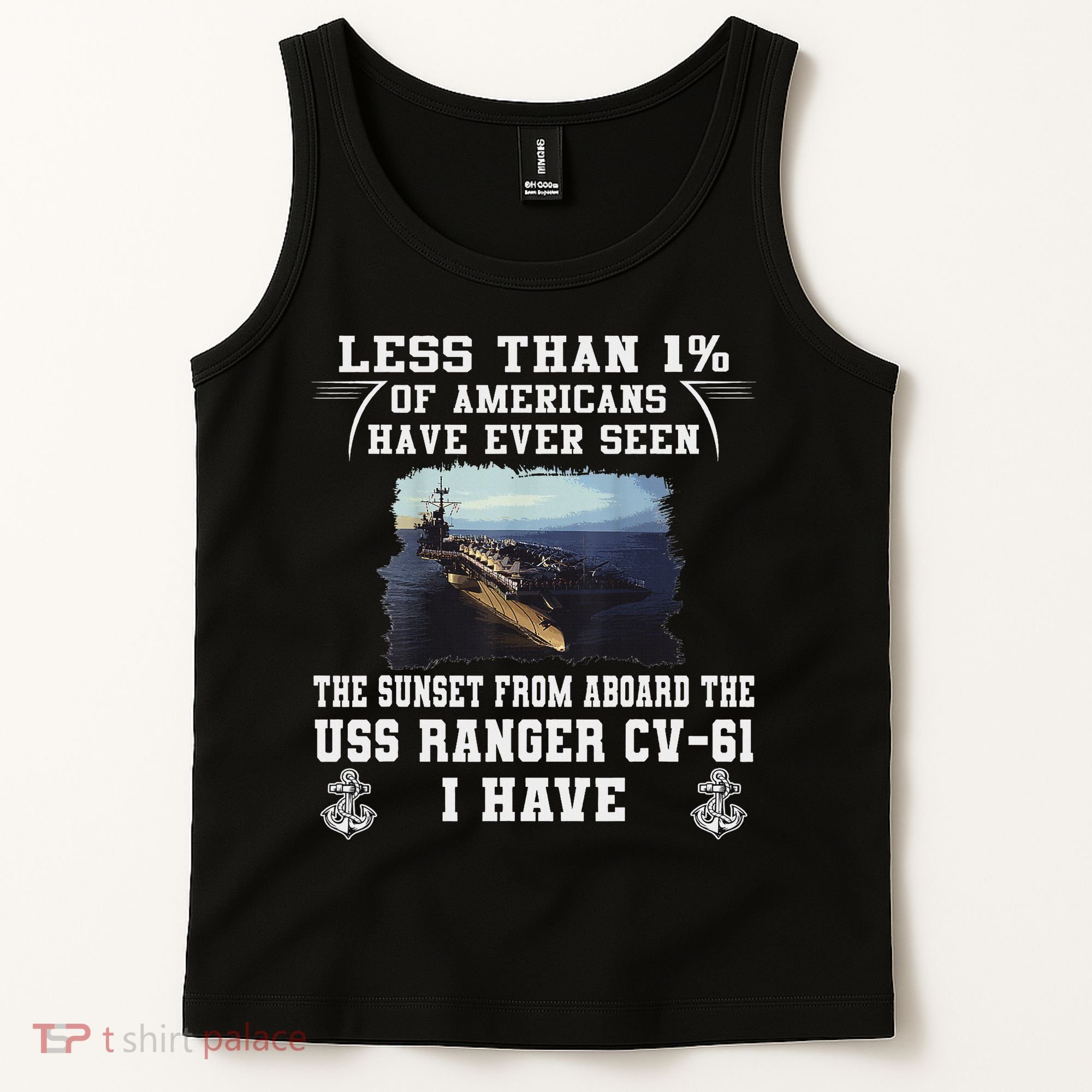 Uss Ranger Cv 61 Aircraft Carrier Black Tank Top
