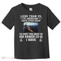 Uss Ranger Cv 61 Aircraft Carrier Black Toddler T-Shirt thumb 0