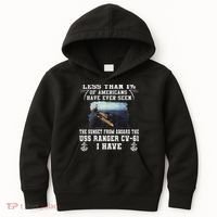 Uss Ranger Cv 61 Aircraft Carrier Black Kids Hoodie thumb 0