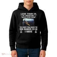 Uss Ranger Cv 61 Aircraft Carrier Black Kids Hoodie thumb 4